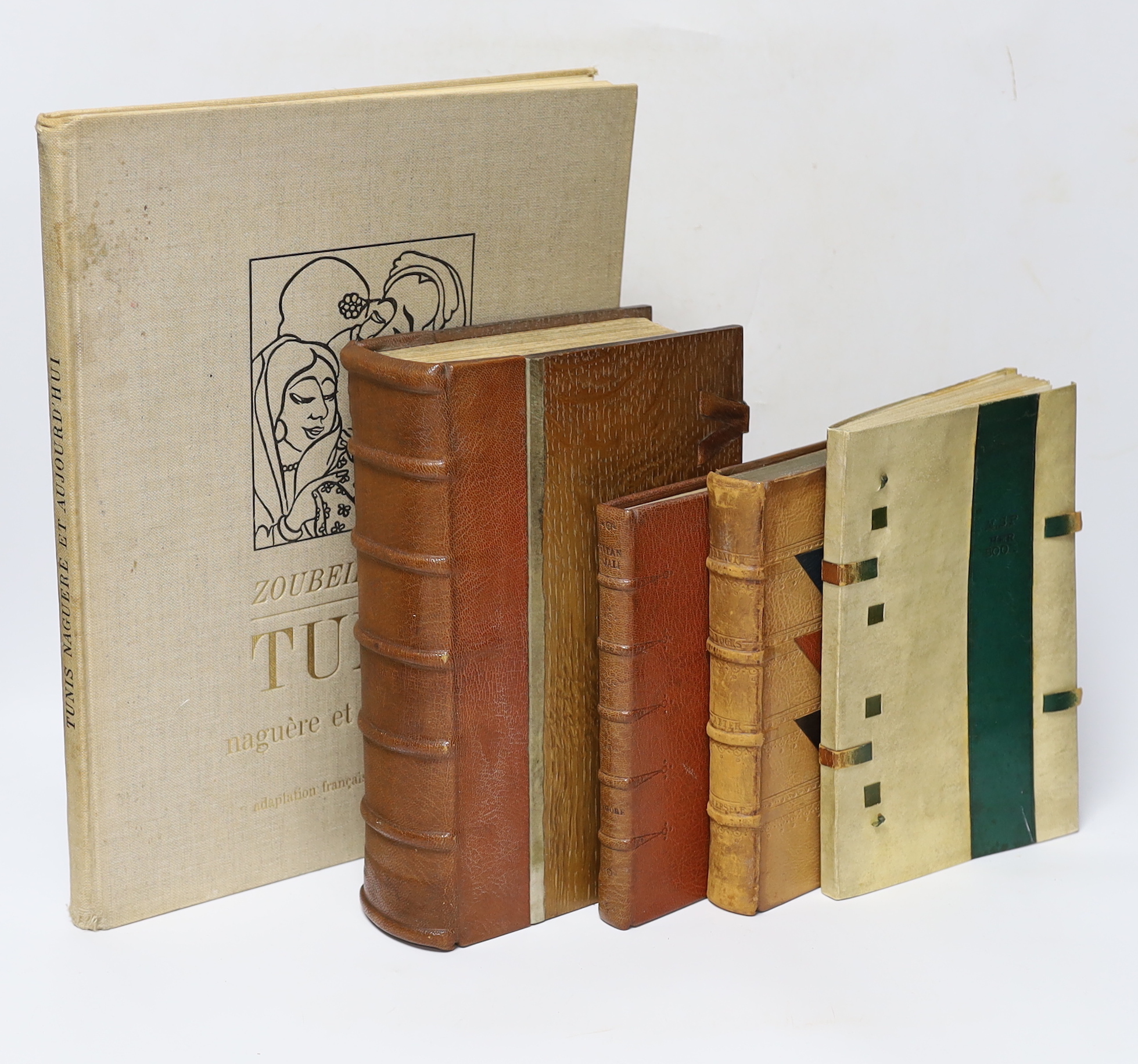 Bindings: Tagore, Rabindranath - Gitanjali (Song Offerings): a collection of prose translations....from the original Bengali. With an introduction by W.B. Yeats. port. frontis.; mid 20th cent. blind decorated and lettere